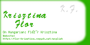 krisztina flor business card